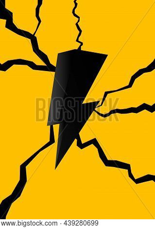 Lighting Bolt, Abstract Background, Poster Design Template.
