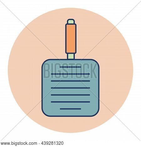 Grill Pan Vector Color Icon. Kitchen Appliance. Graph Symbol For Cooking Web Site Design, Logo, App,