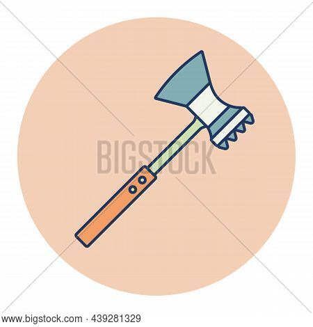 Meat Hammer Vector Color Icon. Kitchen Appliance. Graph Symbol For Cooking Web Site Design, Logo, Ap