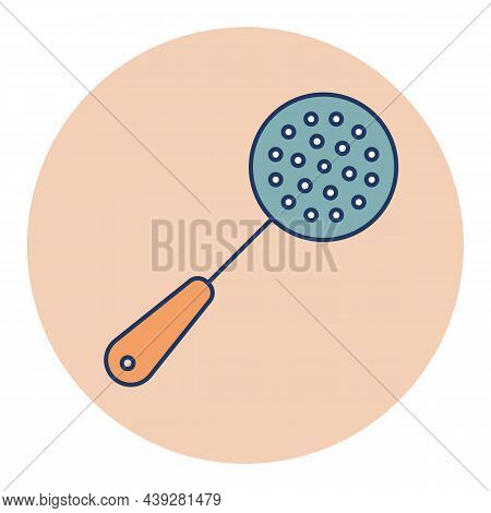 Skimmer Vector Color Icon. Kitchen Appliance. Graph Symbol For Cooking Web Site Design, Logo, App, U