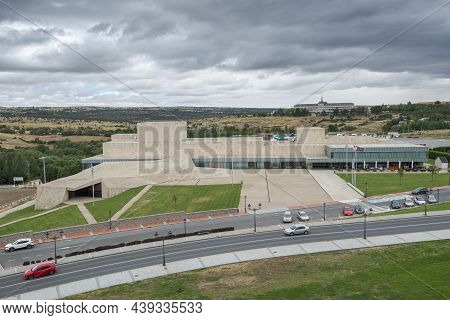 Avila, Spain - June 20, 2021: Conferences And Exhibitions Center Of Avila, Lienzo Norte