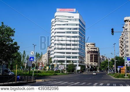Bucharest, Romania - 5 June 2021: Block Of Flats Near Mihai Bravu Street (soseaua Mihai Bravu) Close