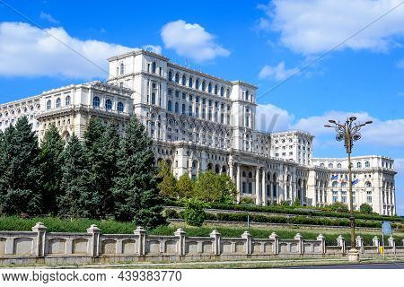 Large Building Of The Palace Of The Parliament Also Known As People's House (casa Poporului) In Cons