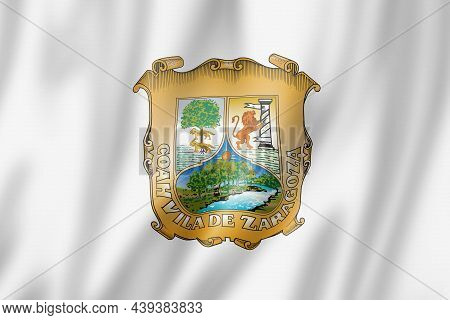Coahuila State Flag, Mexico Waving Banner Collection. 3d Illustration