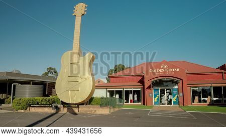 Tamworth, Australia - April, 27, 2021: Morning Shot Of The Golden Guitar At Tamworth