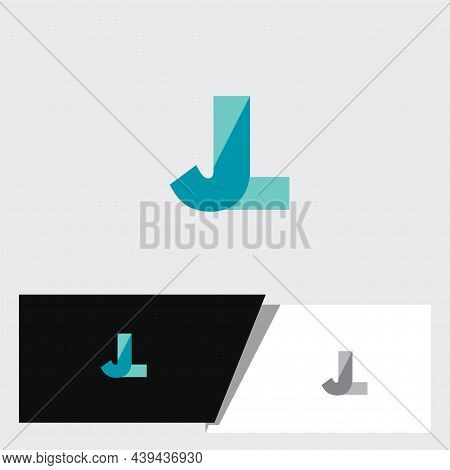 Letter Jl In Simple Corporate Style In Green Color