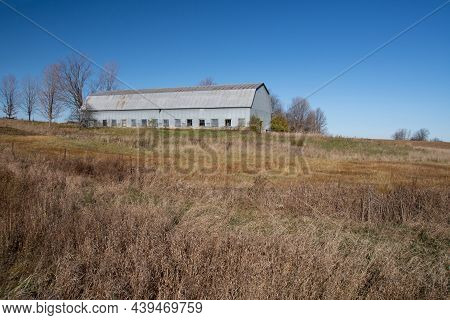 Old Barn On A Farm In The Canadian Countryside