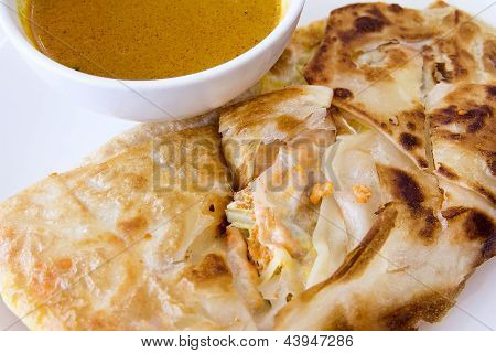 อินเดียโรตี Prata กับ Closeup ซอสแกง