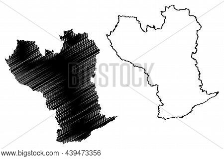 Tirunelveli District (tamil Nadu State, Republic Of India) Map Vector Illustration, Scribble Sketch 