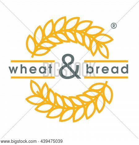Circle Emblem Made Of Looped Wheat Ears. Hand-drawn Vector Vintage Engraved Illustration. For A Brew