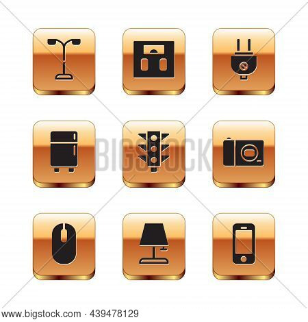 Set Street Light, Computer Mouse, Table Lamp, Traffic, Refrigerator, Electric Plug, Smartphone And B