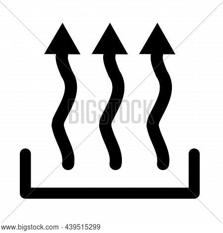Heat Icon Three Arrow Up Icon On White Background. Warm Up Food Sign. Flat Style. Heating Symbol.