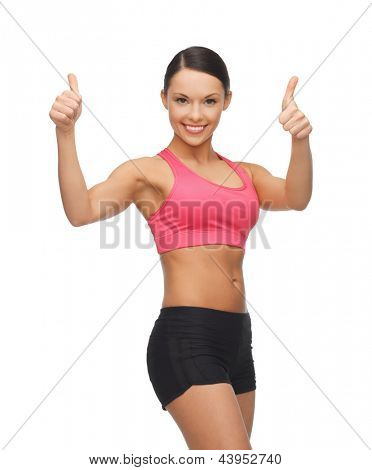 Yaşasın gösterilmesini güzel sportif kadın resim