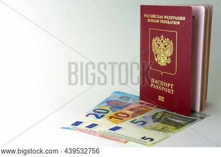 Moscow, Russia. November 15, 2021. Russian Documents. The Russian Passport For Foreign Travel Is Ver