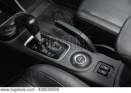 Novosibirsk, Russia - October 30, 2021: Mitsubishi Outlander  ,  Car Detailing. Automatic Transmissi