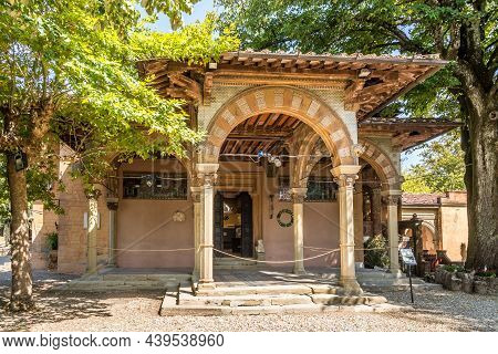 Montecatini Terme,italy - September 10,2021 - View At The Building Spa Termale Tamerici In Terme. Mo