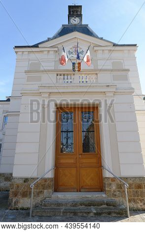 The Towh Hall Of Chevreuse Village , Parisian Region, France.