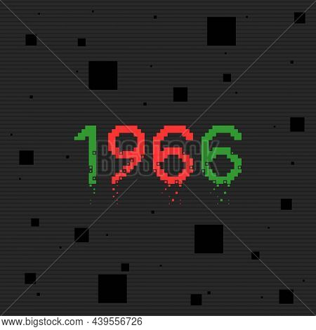 The 1966 Year Numeric Typography Text Vector Design. Calendar Conceptual Vector Design. Historical Y
