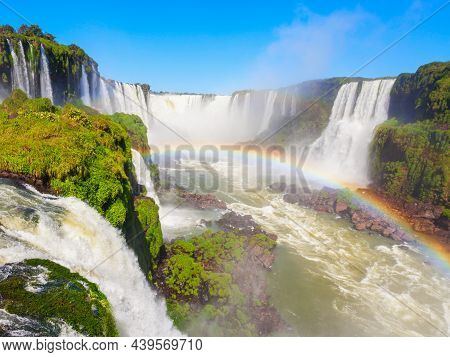 Iguazu Falls Are Waterfalls Of The Iguazu River On The Border Of The Argentina And The Brazil. Its O