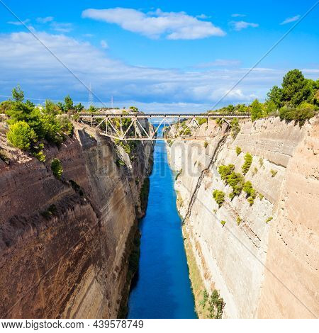 The Corinth Canal Is A Canal That Connects The Gulf Of Corinth With The Saronic Gulf In The Aegean S