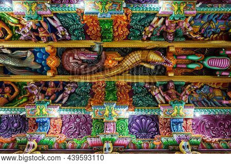 Trincomalee, Sri Lanka - February 15, 2017: Pathirakali Amman Temple Or Pathrakali Ambal Kovil Inter