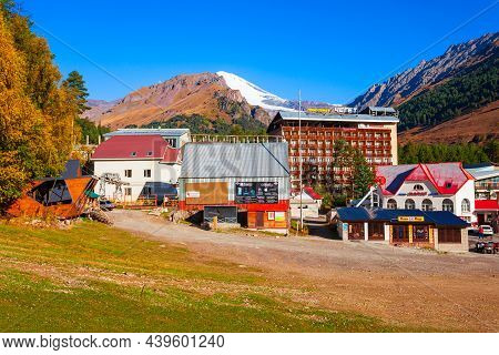 Terskol, Russia - September 27, 2020: Cheget Valley Near Terskol Village At The Foot Of Mount Elbrus