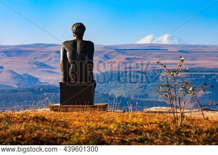 Kislovodsk, Russia - September 29, 2020: Mikhail Lermontov Monument At Krasnoye Solnyshko Mountain V