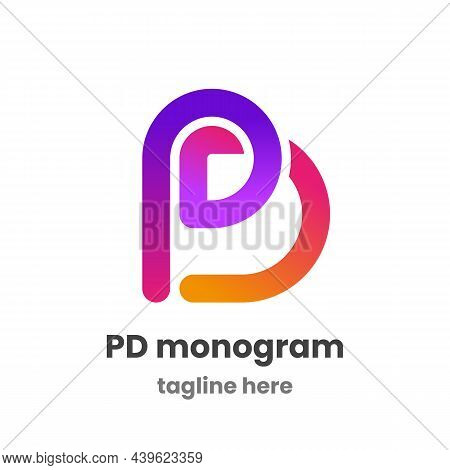 Pd Monogram Logo Design Template. Abstract Letter P And Letter D. Modern Vector Emblem. Stock Vector