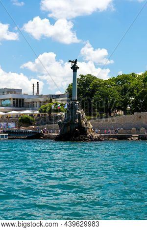 Sevastopol, Crimea, Russia - June 11, 2021: Monument To The Flooded Ships And Kornilov Embankment In