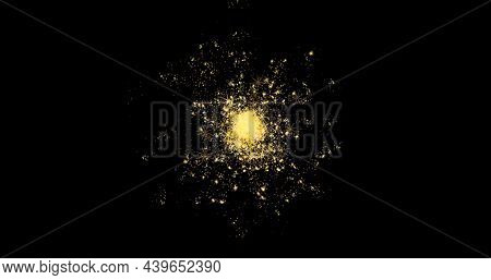 Christmas, New Year Fireworks With Sparkling Lights And Stars, Ignites An Explosion Blend Mode