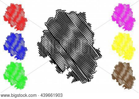 Bangalore Urban District (karnataka State, Republic Of India, Bangalore Division) Map Vector Illustr