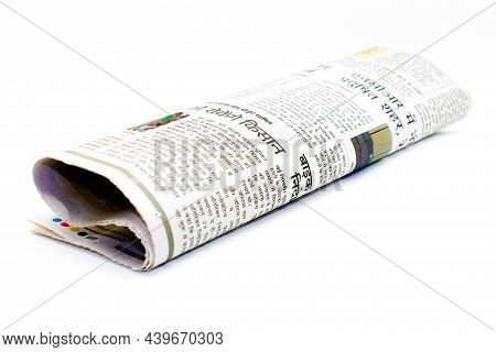 Noida , Utter Pardesh , India - November 09 2021 , News Paper , A Picture Of News Paper On White Bac