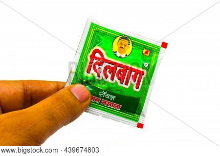 Noida , Utter Pardesh , India - October 18 2021 , Chewing Tobacco , A Picture Of Chewing Tobacco On