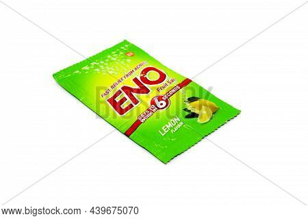 Noida , Utter Pardesh , India - October 22 2021 , Eno , A Picture Of Eno On White Background With Se