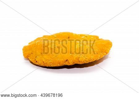 Crispy And Salty Mathri On White Background With Selective Focus