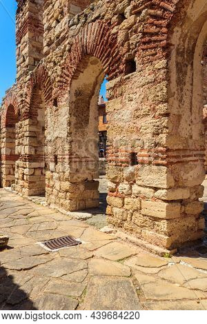 Byzantine Church Of Saint Sophia, Also Known As The Old Bishopric In The Old Town Of Nessebar, Bulga