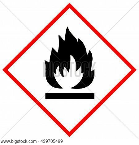 Symbol Used For Flammable Substances Warning Sign