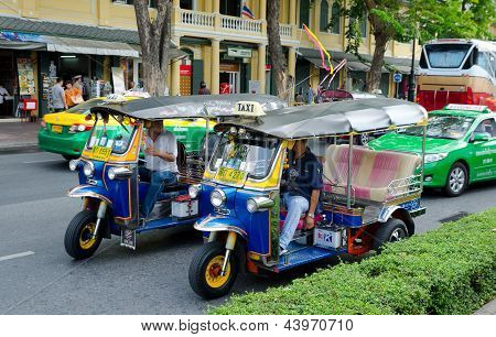 Forskellige taxier i Bangkok