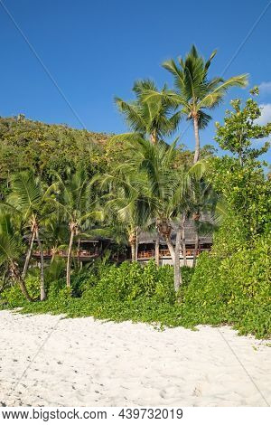 Famous Petite Anse Kerlan beach on the Praslin island, Seychelles