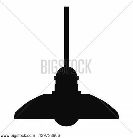 Chandelier Plafond Hanging Lamp Icon Black Color Vector Illustration Flat Style Simple Image