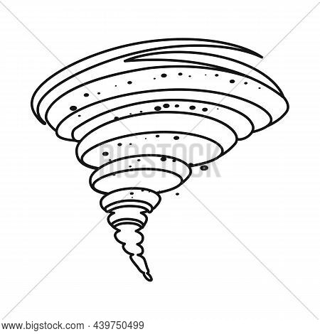 Vector Design Of Tornado And Wind Symbol. Graphic Of Tornado And Storm Stock Vector Illustration.