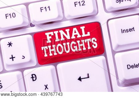 Text Caption Presenting Final Thoughts. Business Overview Should Be Last Few Sentences Within Your C