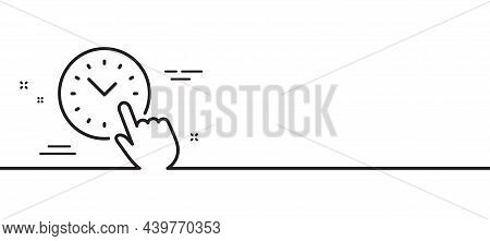 Time Management Line Icon. Clock Sign. Watch Symbol. Minimal Line Illustration Background. Time Mana