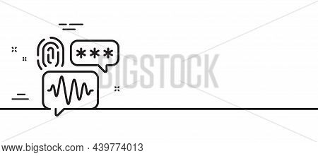 Biometric Security Line Icon. Fingerprint Scan Sign. Privacy Data Symbol. Minimal Line Illustration 