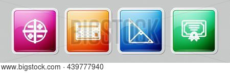 Set Line Xyz Coordinate System, Calculator, Angle Bisector Of Triangle And Certificate Template. Col