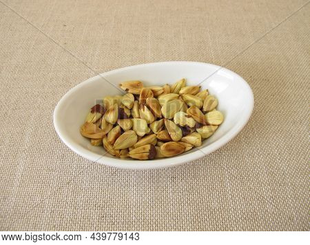 A Small Bowl Of Freshly Roasted Beechnuts