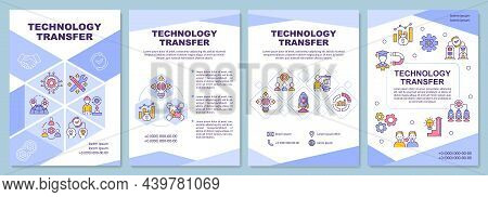 Technology Transfer Brochure Template. Sharing Knowledge And Skills. Flyer, Booklet, Leaflet Print, 