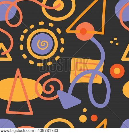 Abstraction; Pattern; Seamless; Background; Wallpaper; Curl; Decorative; Line; Art; Doodle; Graphics