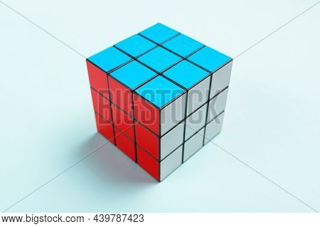 Novi Sad, Serbia - June 10, 2018: Rubik's Cube, Originally Called Magic Cube, Invented By A Hungaria