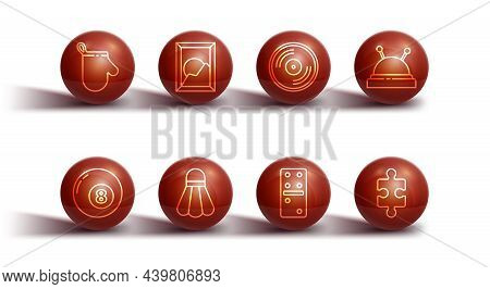 Set Line Oven Glove, Billiard Pool Snooker Ball, Needle Bed And Needles, Domino, Badminton Shuttleco